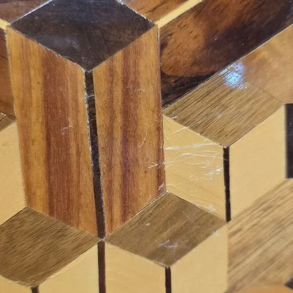 Vintage Wood Mix Mosaic Barn Quilt 3D Wall Art Rustic Cottage Decor Costa Rica - Picture 9 of 10